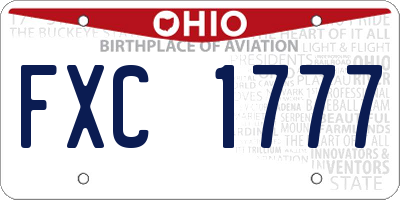 OH license plate FXC1777