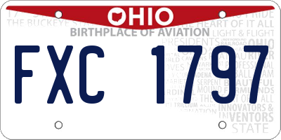 OH license plate FXC1797
