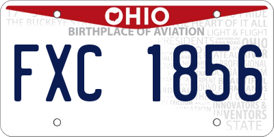 OH license plate FXC1856