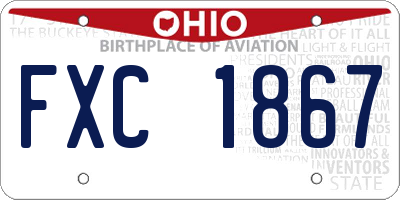 OH license plate FXC1867