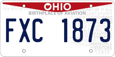 OH license plate FXC1873