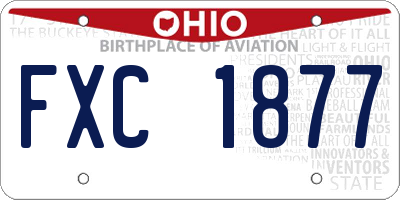 OH license plate FXC1877