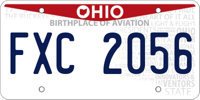OH license plate FXC2056