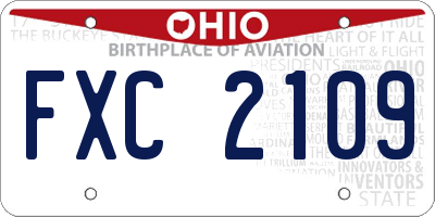 OH license plate FXC2109