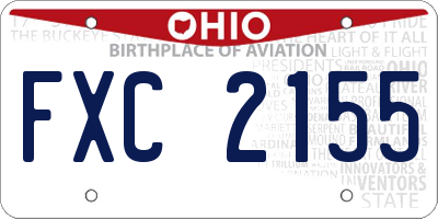 OH license plate FXC2155
