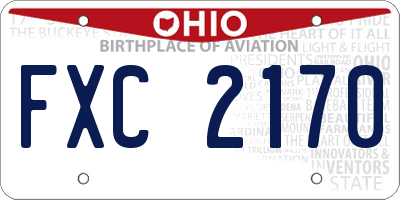 OH license plate FXC2170