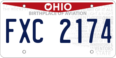 OH license plate FXC2174