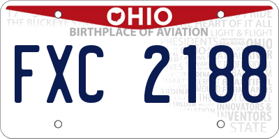 OH license plate FXC2188