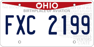 OH license plate FXC2199