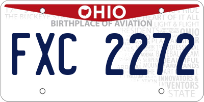 OH license plate FXC2272