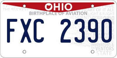 OH license plate FXC2390