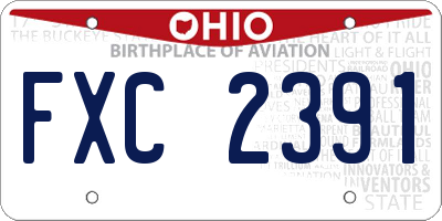 OH license plate FXC2391