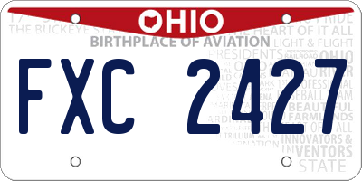 OH license plate FXC2427