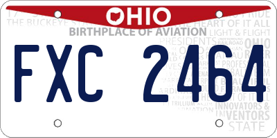 OH license plate FXC2464