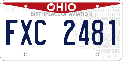 OH license plate FXC2481