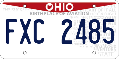 OH license plate FXC2485