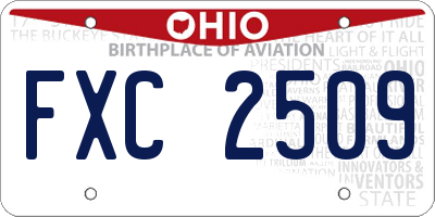 OH license plate FXC2509