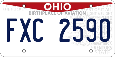 OH license plate FXC2590