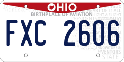 OH license plate FXC2606