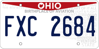 OH license plate FXC2684