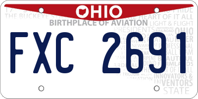 OH license plate FXC2691