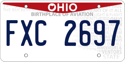 OH license plate FXC2697