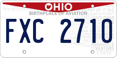 OH license plate FXC2710