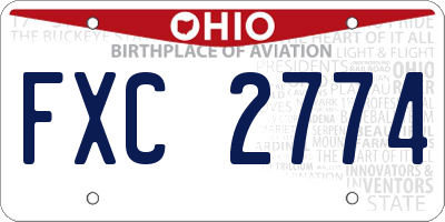OH license plate FXC2774