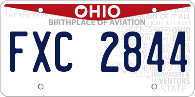 OH license plate FXC2844