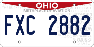 OH license plate FXC2882