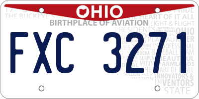 OH license plate FXC3271