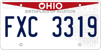 OH license plate FXC3319