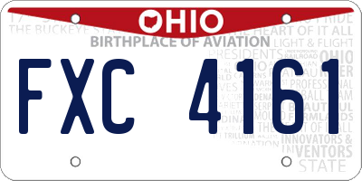 OH license plate FXC4161