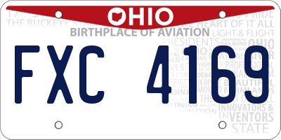OH license plate FXC4169