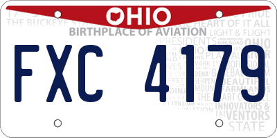 OH license plate FXC4179