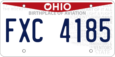 OH license plate FXC4185
