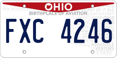 OH license plate FXC4246