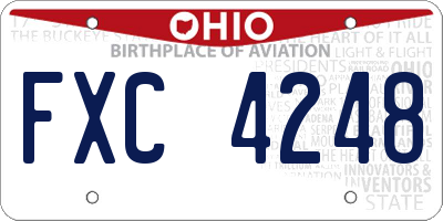 OH license plate FXC4248