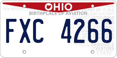 OH license plate FXC4266