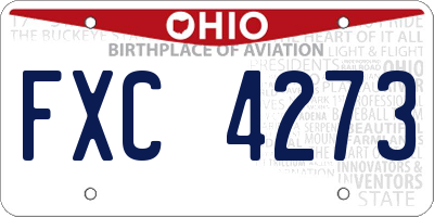 OH license plate FXC4273