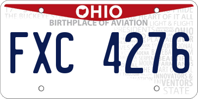 OH license plate FXC4276