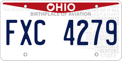 OH license plate FXC4279