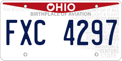 OH license plate FXC4297