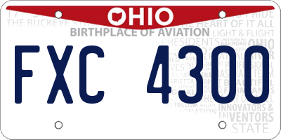 OH license plate FXC4300
