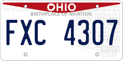 OH license plate FXC4307