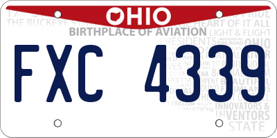 OH license plate FXC4339