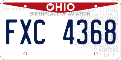 OH license plate FXC4368