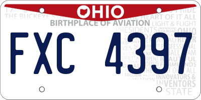 OH license plate FXC4397
