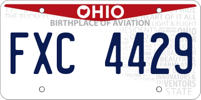 OH license plate FXC4429