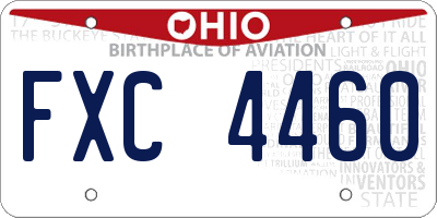 OH license plate FXC4460